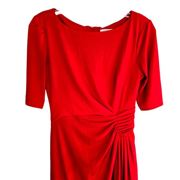 London Style Women's Dress 4 Red Lined Small Church Work - Picture 2 of 11